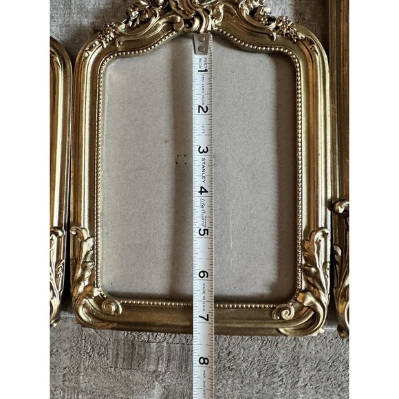 Nicole Miller Antique Gold Finish Photo Picture Frame Ornate Baroque Style Lot 3 - Picture 7 of 15